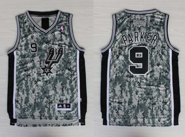  NBA San Antonio Spurs 9 Tony Parker New Revolution 30 Swingman Camo Realtree Jersey 2013 2014 New Season